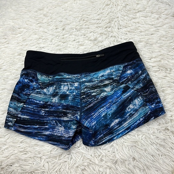 Lululemon Run Times Short II *4" Shorelines Multi Blue / Black - Picture 5 of 7